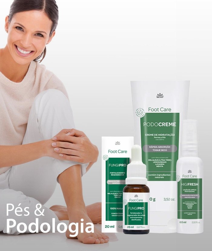 Pés & Podologia: linha Foot Care WNF com Fungipro, Podocreme e Higifresh